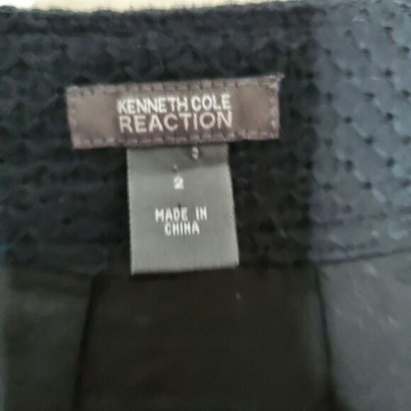 Kenneth Cole Reaction short shrug cardigan textured Jacket Women's size 2 Black - Picture 6 of 7